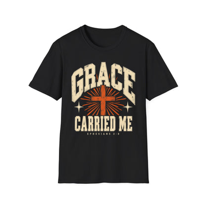 Grace Carried Me Christian Faith T-Shirt