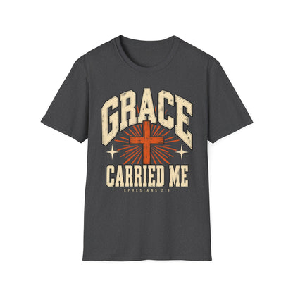 Grace Carried Me Christian Faith T-Shirt